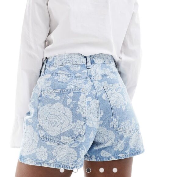 ONLY x ASOS Blue Floral Denim Set – Medium Top & Large Shorts - Picture 10 of 14